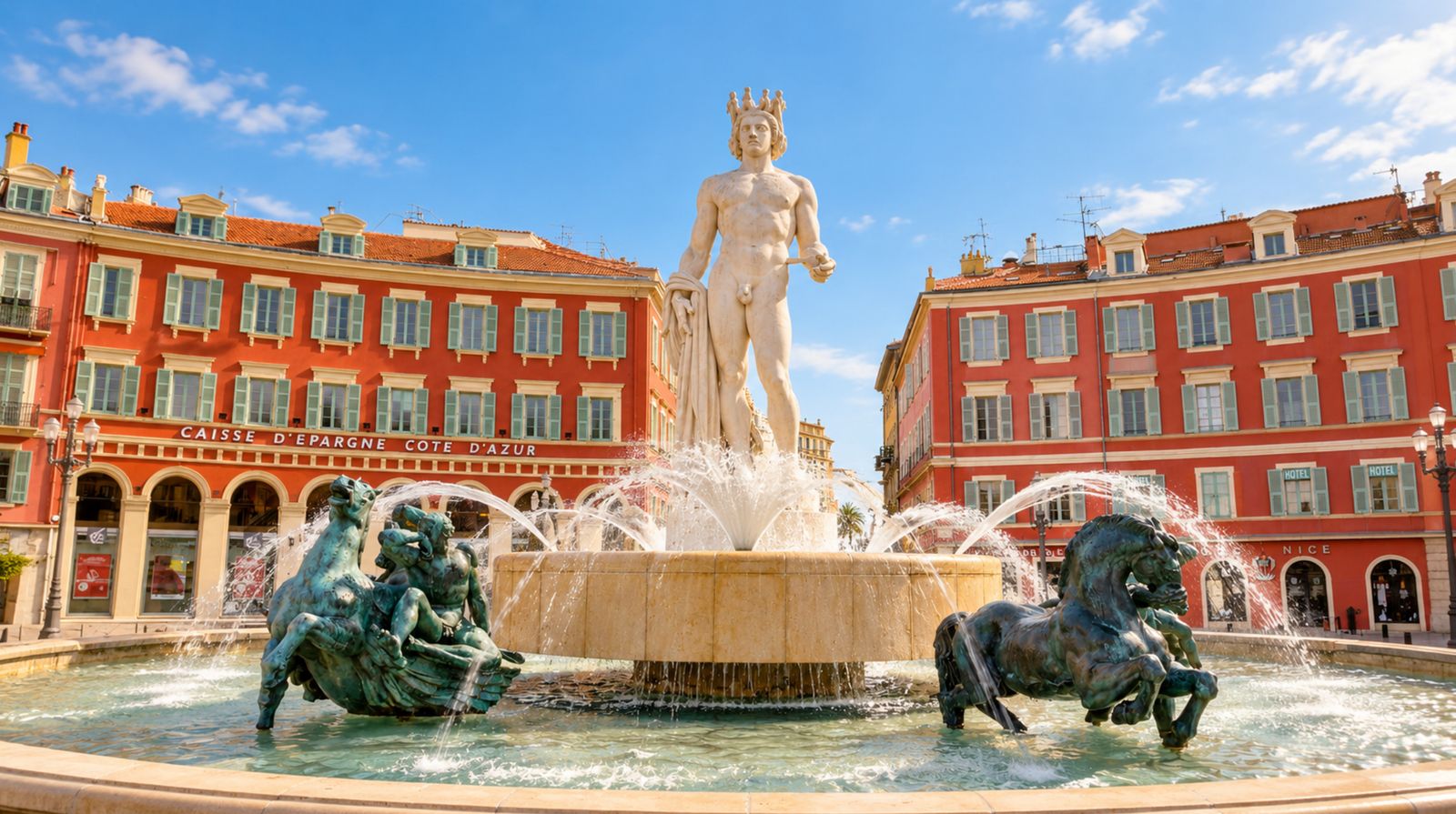 La fontaine du Soleil, place Masséna